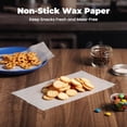 thumbnail image 4 of Fit Meal Prep [500 Pack] 6 x 10.75" Wax Paper Sheets for Food, Interfolded Precut Deli Paper, Pop Up Grease-Proof Sandwich Paper Wraps, Waterproof for Lunch, Food Basket, Microwave Cover, BBQ, 4 of 6