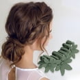 thumbnail image 2 of Ganga Única 1 Pc Elegante Lindos Clips de Pelo Floral Clips de Peinado para Mujeres 4.33"x2.36"x1.77" Verde, 2 of 3