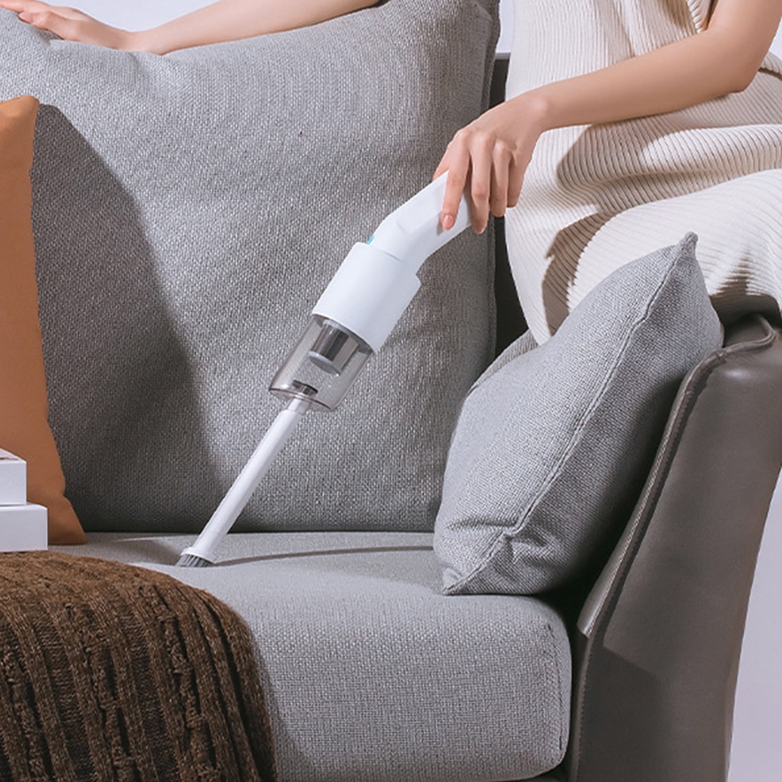 SPOORYYO Handheld Car Vacuum Cleaner With Large Suction Power Wireless Car Vacuum Cleaner Super Portable Vacuum Cleaner