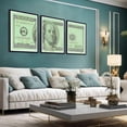 thumbnail image 4 of Hieng Dollar Money Canvas Wall Art Decor Vintage 100 Dollar Bill Motivational Poster Painting for Home Decor and Office Living Room Artwork Unframed, 4 of 6