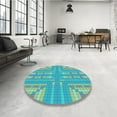 thumbnail image 4 of Ahgly Company Machine Washable Indoor Rectangle Transitional Turquoise Green Area Rugs, 2' x 4', 4 of 7