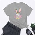 thumbnail image 2 of VBTAPA Women Happy Easter Shirt Eggs Hunting Themed Graphic T-Shirts Funny Cute Graphic Tees Teen Girls Short Sleeve Crewneck Tops Gray M, 2 of 6