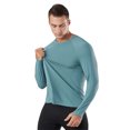 thumbnail image 4 of TOPTIE Men's Dry Fit Long Sleeve Sport T Shirts for Athletic Running, Casual Workout-Green-XS, 4 of 8