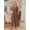 Coffee, variant on Merokeety Womens Summer Crewneck Maxi Dress Black XXL