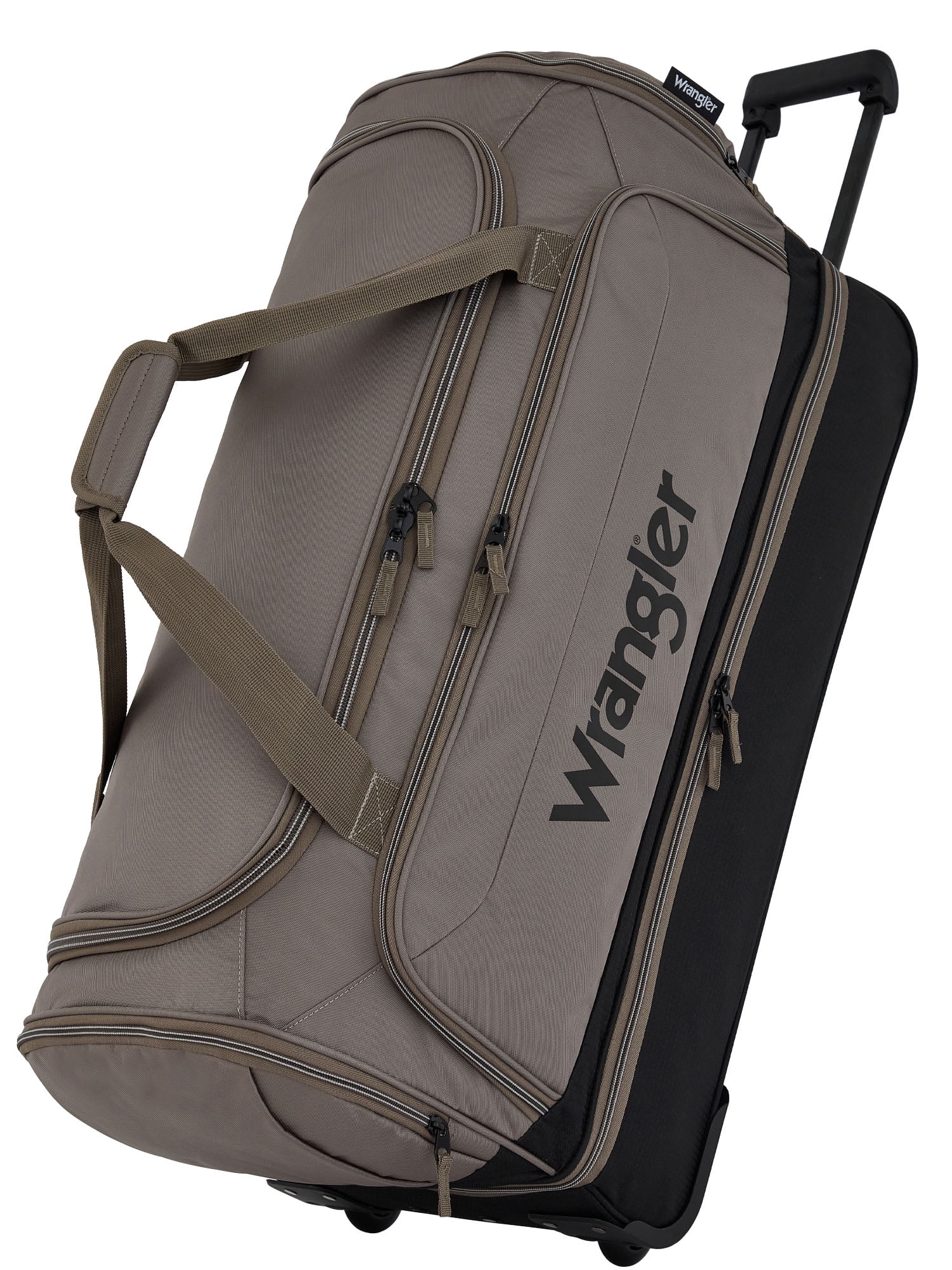 Wrangler Large 30" Drop-Bottom Rolling Travel Duffel Bag, Fallen Rock
