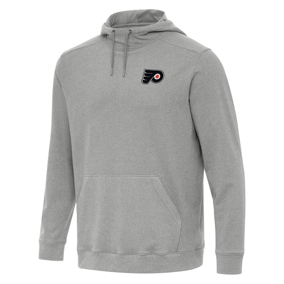 Men's Antigua Heather Gray Philadelphia Flyers Cloud Pullover Hoodie