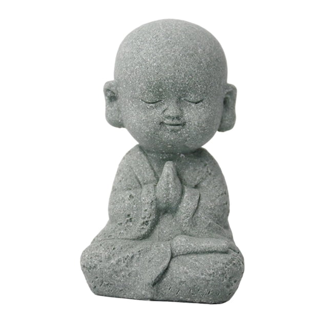 Adorable estatua de Buda, artesanía, figura china, estatua de Buda monje, bebé monje, Buda Sentado