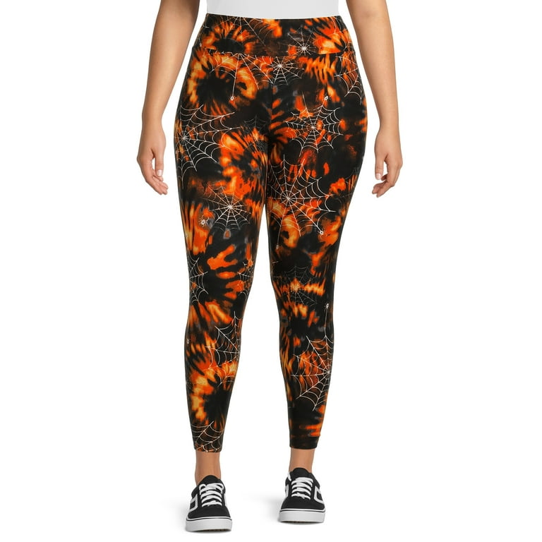 No Boundaries Juniors' Plus Size High Rise Printed Halloween Ankle