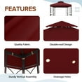 thumbnail image 6 of EAGLE PEAK 8 ft. x 8 ft. Outdoor Patio Gazebo with Double Roof,Red, 6 of 8