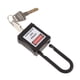 thumbnail image 2 of Candado de seguridad con llave diferente y 2 llaves de plástico de ingeniería de PVC Negro, 2 of 9