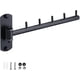 thumbnail image 1 of Stainless Steel Clothes Hanger With Swing Arm Support Bars Wall Mounted Hanger Holder With 5 Clothes Hooks, 1 of 5