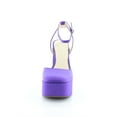 thumbnail image 4 of Jessica Simpson Skilla Purple Satin Platform Pump Buckle Strap Block Heel Sandal (Paris Purple, 6.5), 4 of 8