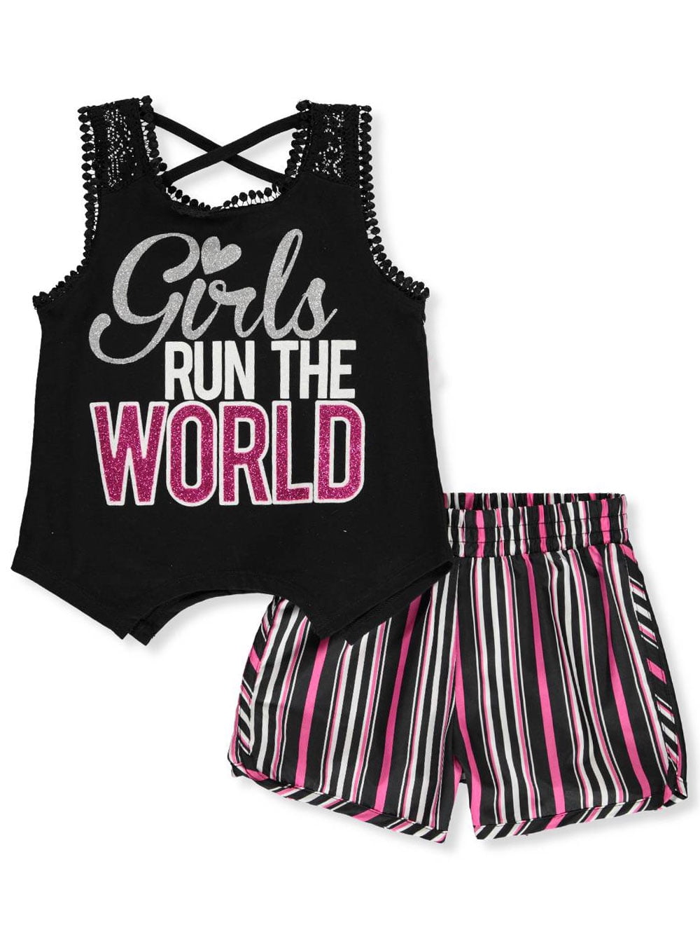 Real Love Girls 2-Piece Shorts Set Outfit