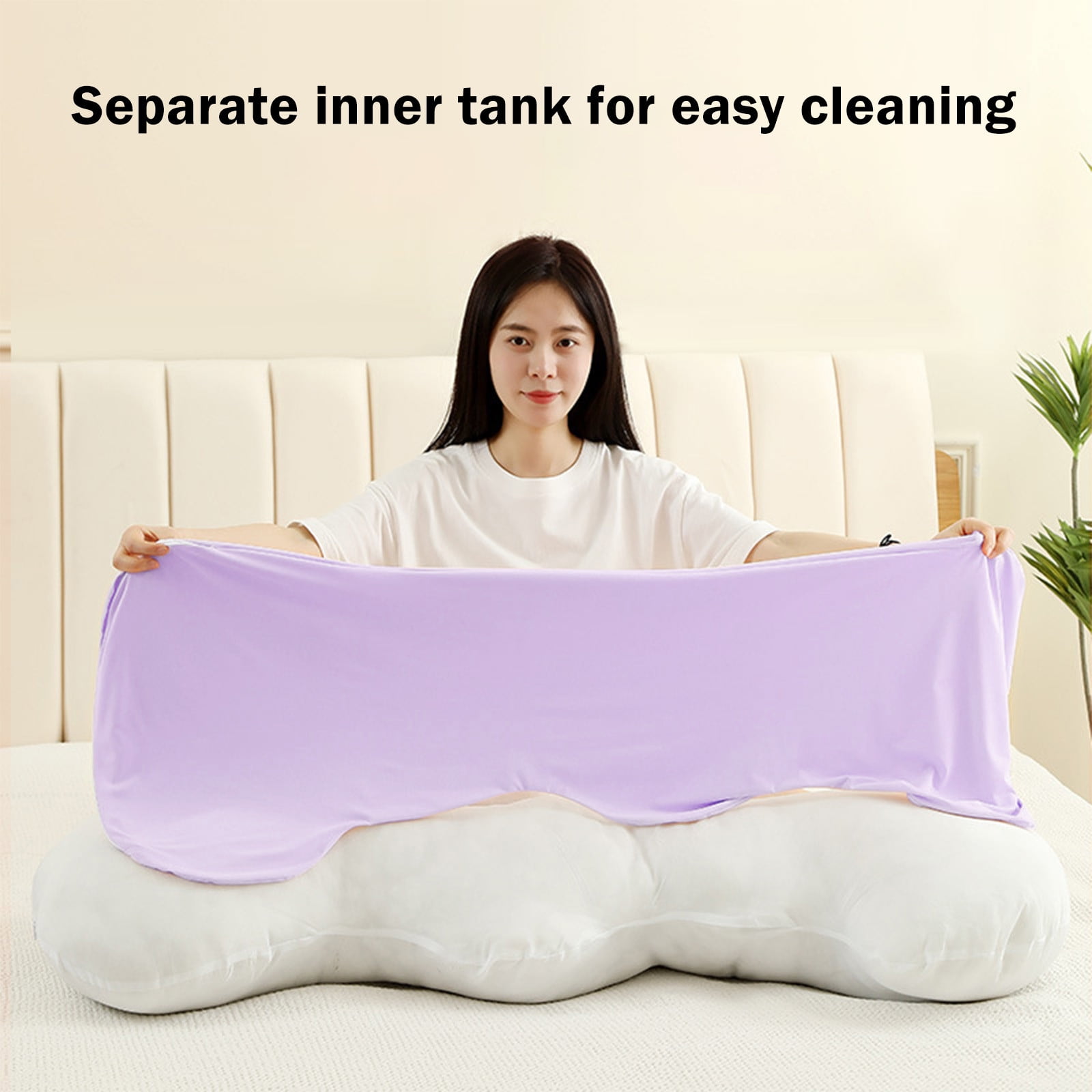 PUSPU Cooling Full Body Pillow for Adults Extra Long Shredded Foam Bed Pillow