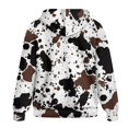 thumbnail image 6 of Yuyamidu Zip Up Sweatshirt Women Clothing Cow Print Hoodie Comfy Jacket Oversized Hoodies for Women Trendy Plus Size Oversized Sweatshirt with Pockets S, 6 of 8