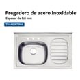 thumbnail image 2 of Fregadero Tarja Acero Inox Empotrar 80x50cm Tramontina Tramontina 93410535, 2 of 5
