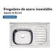 thumbnail image 2 of Fregadero Tarja Acero Inox Empotrar 80x50cm Tramontina Tramontina 93410535, 2 of 5