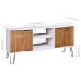 thumbnail image 4 of vidaXL TV Cabinet New York White and Light Wood Solid Pine Wood, 4 of 4