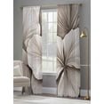 thumbnail image 4 of Modern Flower Sheer Curtains 84 Inch Length 2 Panels Set, Abstract Minimalist Botanical Floral Voile Window Treatment Rod Pocket Curtains Sheers Drapes for Bedroom/Living Room/Kitchen 52"x84"x2, 4 of 7