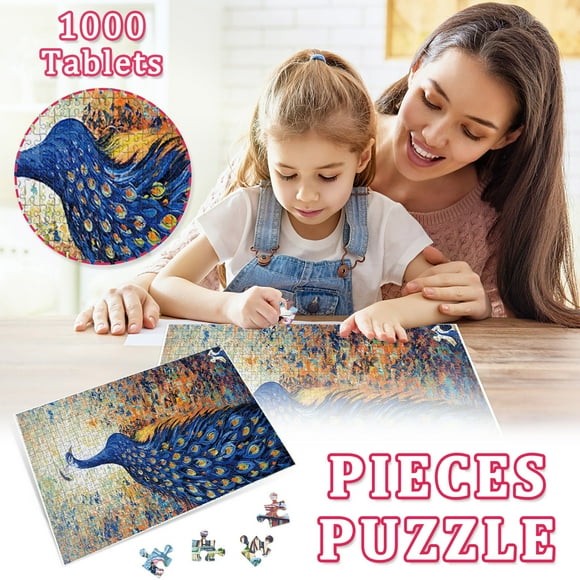 Toys Games Kids,Christmas Decorations,Baby Toys Clearance,Novelty Gag Toys for Girls Boys,Christmas Gifts for Kids,1000 Large Adult and Children's Puzzle Festival Gift Virtual Puzzle Christmas