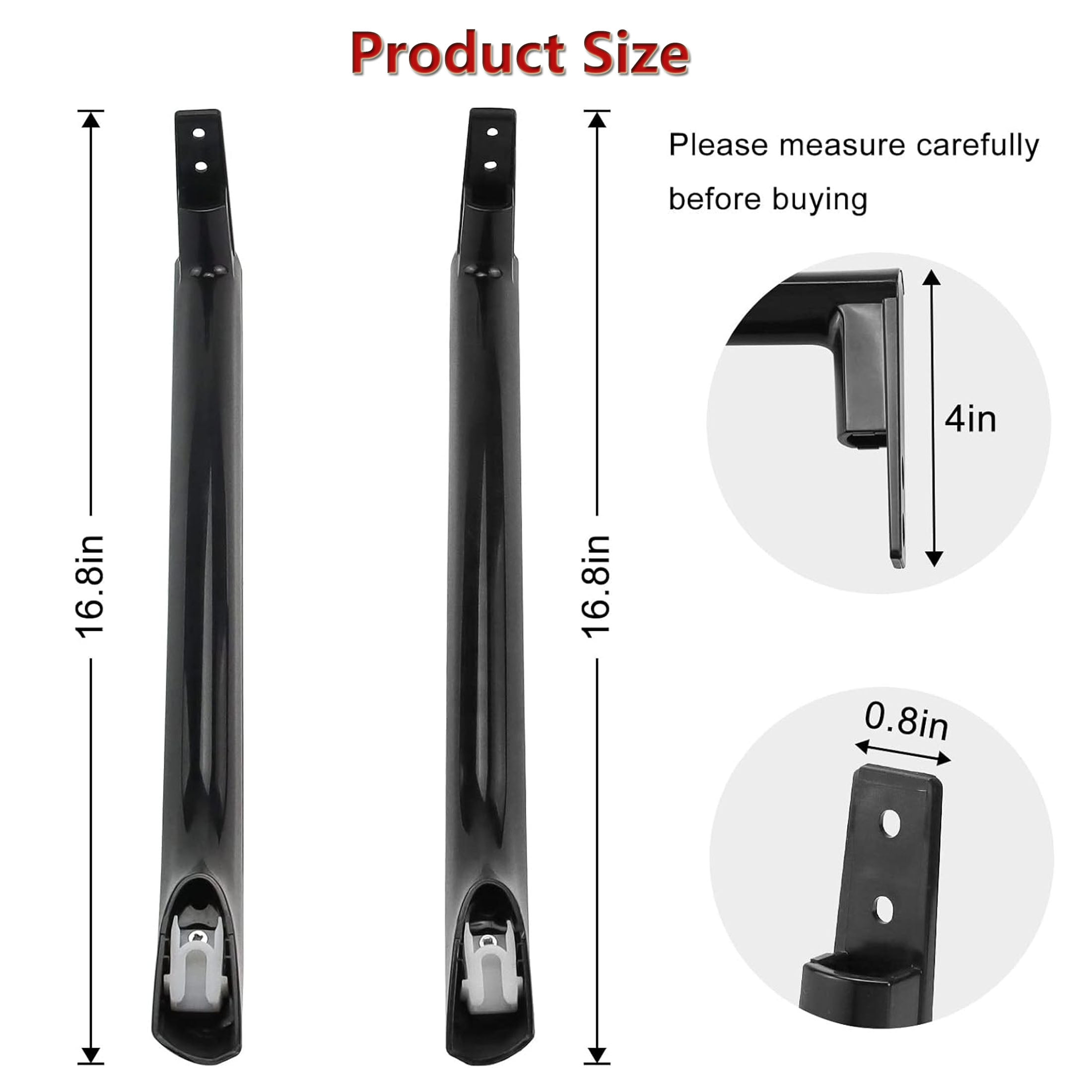 Refrigerator Door Handle  5304506471 Replaces 242059503 242059506 5304486361 5304504509 5304504510 5304510039 5304510041 4390912 AP6036332 PS11731976 EAP11731976,Black