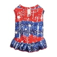 thumbnail image 2 of Dmlowu 4th of July Patriotic Dog Dress, Red White Blue Star Pattern Dog Clothes, Breathable Summer Party Outfit for Pets (5.5-8.8 lbs), 4th of July Decorations, 2 of 7