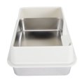 thumbnail image 4 of CAJA DE PARA GATOS DE ACERO INOXIDABLE, Diseño de Entrada Lateral, Fácil de Limpiar, AntiessProstimiento, Fácil Limpieza, Bandeja de Para Gatos Pequeños A Mediano, 4 of 7