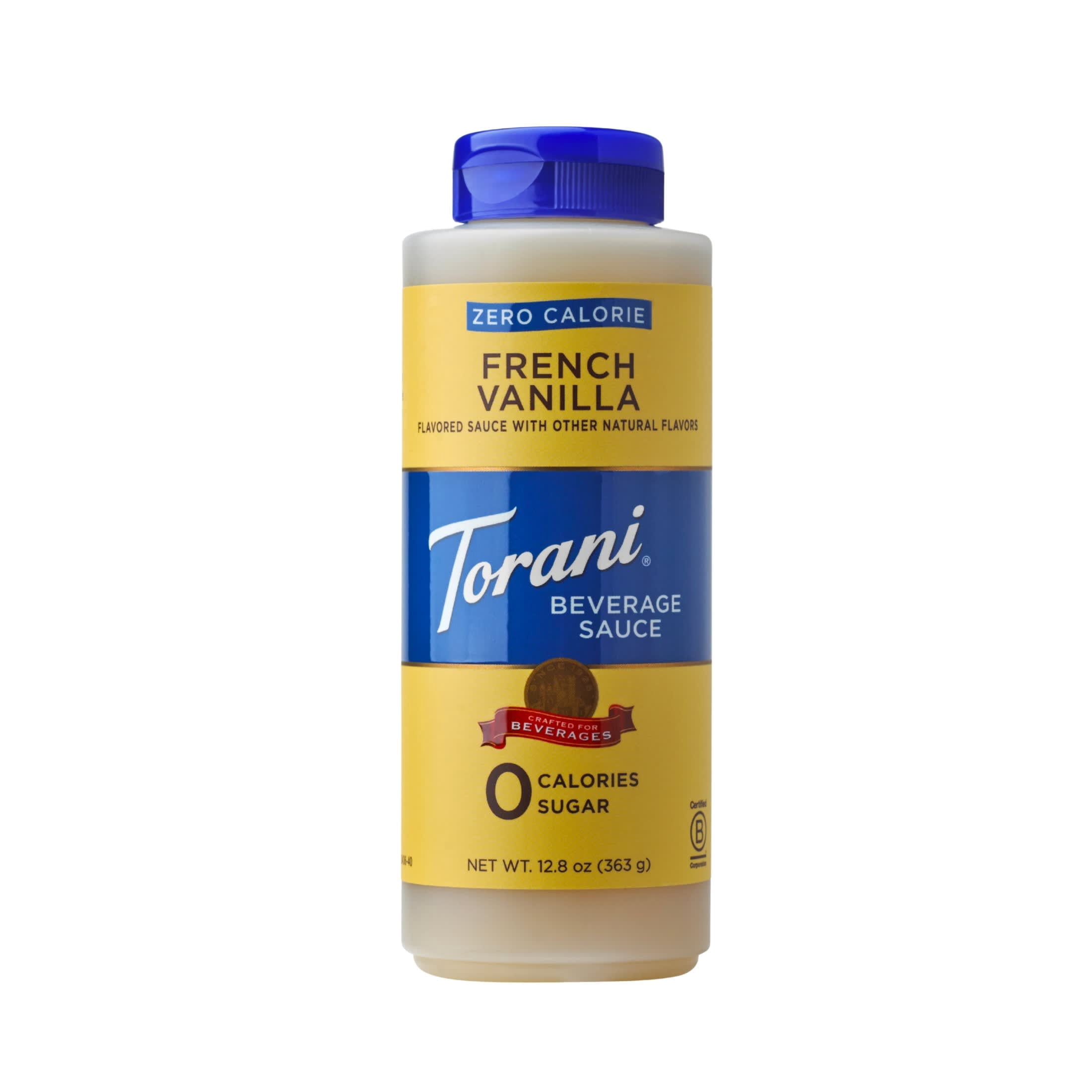 (4 pack) Torani Zero Calorie French Vanilla Sauce, 12.8 oz
