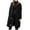 Black, variant on Women Winter Long Cardigan Overcoat Lapel Casual Slim Outwear Jacket Cozy Warm Soft Lightweight Comfortable Outerwear