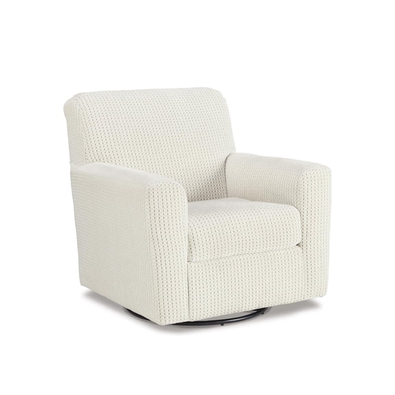 Signature Design by Ashley Herstow Ivory Swivel Glider Accent Chair