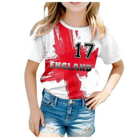 

ZMHEGW Toddler Boys Girls Prints Short Sleeve Prints T Shirt Tops Clothes Toddler Boys Girls T Shirts