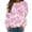 Pink, variant on ICHUANYI Womens Trendy Oversized Sweatshirts Hoodies Crew Neck Long Sleeve Tops Pullovers Casual Comfy Fall Winter Fashion Outfits Clothes 2023