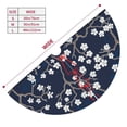 thumbnail image 3 of Lsque Cherry Blossoms on Navy Background Print Christmas Tree Skirt, Tree Skirt with Ties or Velcro, Perfect for Holiday Decorations, Halloween, and New Year-36", 3 of 7