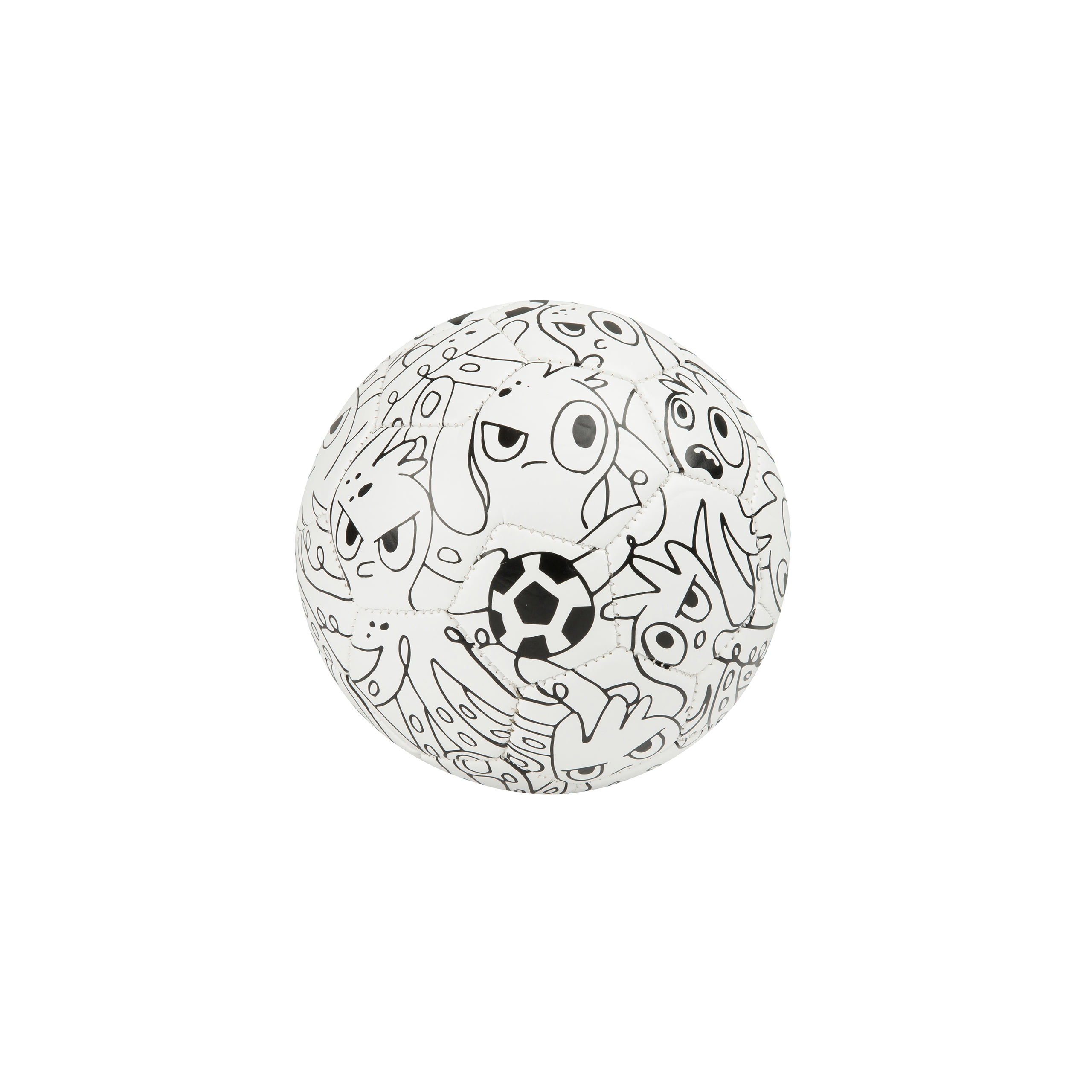 Mitre Scriball Kids Coloring DIY Soccer Ball, Pump, & Display Stand - Mini Soccer Ball with 5 Markers - 3 Fun Character Designs - Creative Soccer Toy for Kids
