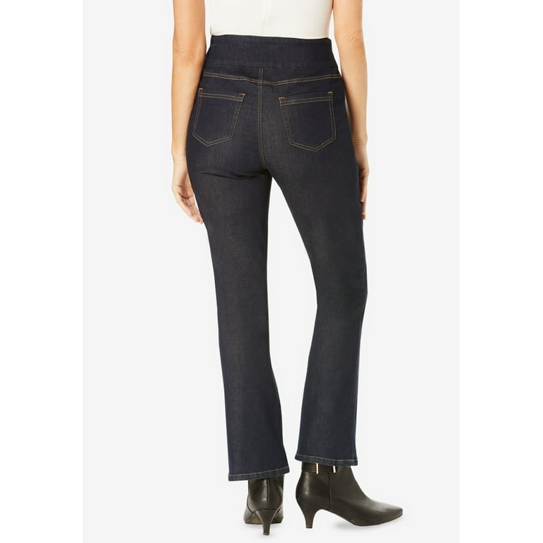 Woman within shop jeans