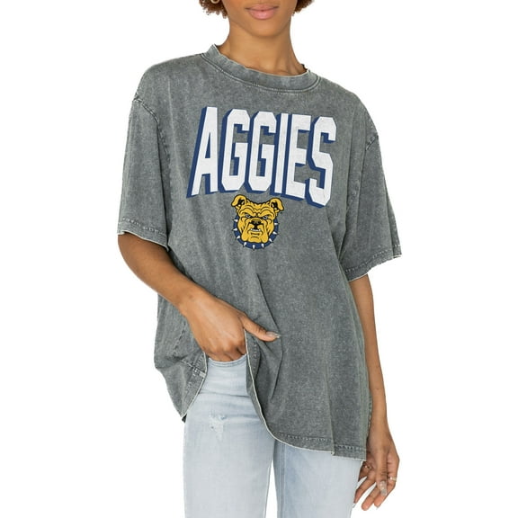 Women's Gameday Couture Gray North Carolina A&T Aggies Solid Defense Oversized T-Shirt