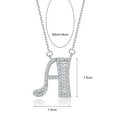thumbnail image 5 of Kripyery SILVERHOO Women Necklace A-Z Letter Pendant Cubic Zirconia Jewelry Shiny Electroplating Clavicle Chain for Wedding, 5 of 8