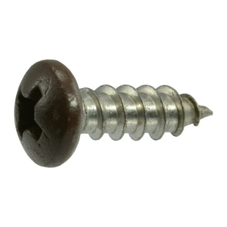

#8 x 1/2 Brown 18-8 Stainless Phillips Pan Head Sheet Metal Screws (24 pcs.)