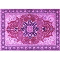 thumbnail image 1 of Ahgly Company Indoor Rectangle Medallion Purple Traditional Area Rugs, 2' x 3', 1 of 4