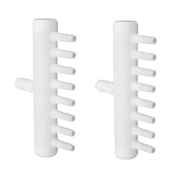 2X Plastic 8-Way Aquarium Tube Splitter Air Valve