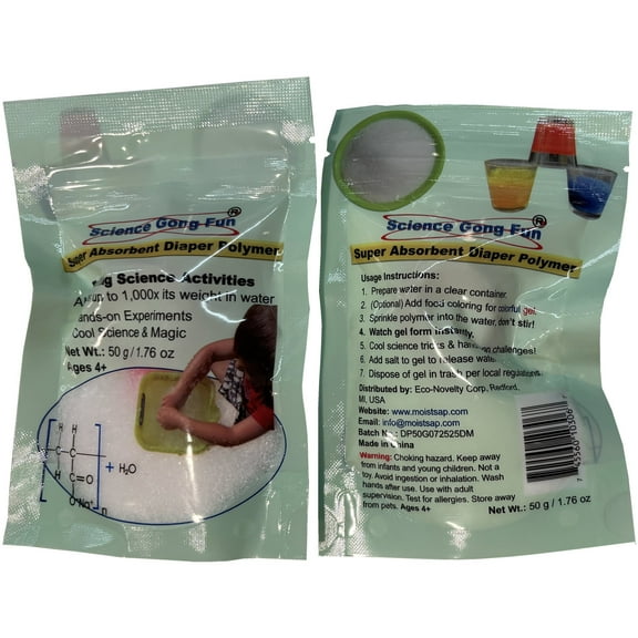 Sodium Polyacrylate Powder Super Absorbent Polymer Bulk 50 Grams
