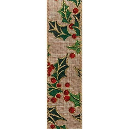 Christmas Tree Garland Wired Ribbon - 1 1/2