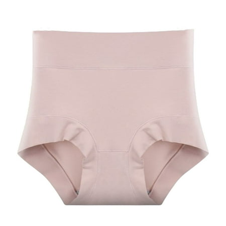 Scyoekwg Women s Cotton Underwear Comfort Butt Lifting Ladies Underpants Solid Color Stretchy High Waisted Underwear Hipster Panties Underpants(Pink L)
