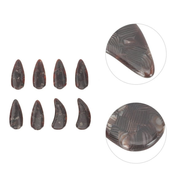 PAMINGONO 8Pcs Guzheng Practice Nails Composite Material Assorted Color for Finger