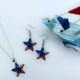 thumbnail image 4 of 4th of July Necklace for Women - Red White Blue Jewelry - Patriotic Necklaces (Blue Stones Set), 4 of 7
