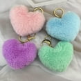 thumbnail image 3 of Nvzi 2-piece set Light Purple​ plush keychain -6 × 3.54in handbag decoration accessories, car key accessories, 3 of 4