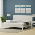 thumbnail image 2 of Farmhouse Solid Wood Platform Bed in King - Gloss White, 2 of 9