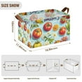 thumbnail image 7 of Yayeee Foldable Storage Basket for Shelves with Handles Waterproof Cloth Bins, Green Tomatoes, 7 of 7