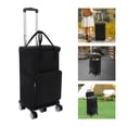 thumbnail image 2 of 2 in 1 Shopping Cart with Wheels Grocery Cart Portable Utility Dolly Cart Black, 2 of 10