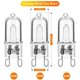 thumbnail image 3 of 40 Piezas Bombillas Halógenas G9, Lámparas Halógenas Transparentes de 25 W Regulables Blanco Cálido 2800 K para Candelabros, Colgantes, Luces de Paisaje, 3 of 5